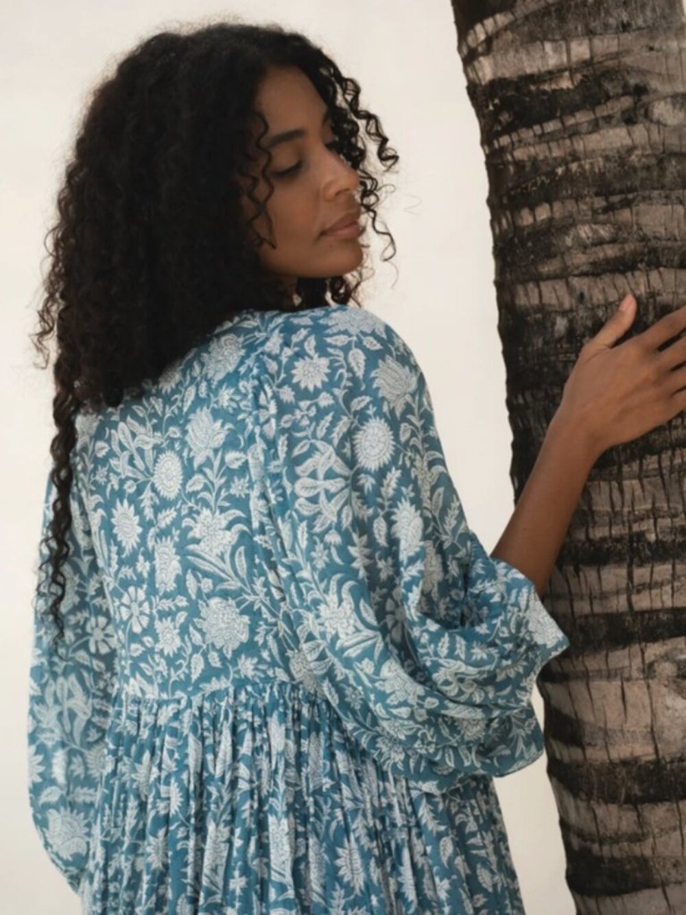 Daughters of India Ocean Blue Midi Dress